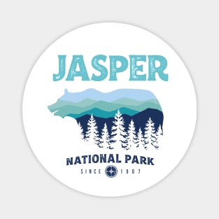 Jasper National Park Grizzly Bear Vintage Look Magnet